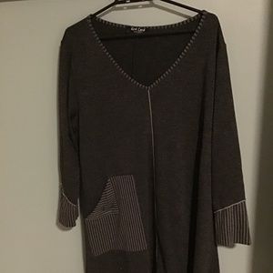 Sweater Dress with Shark Bite Hem